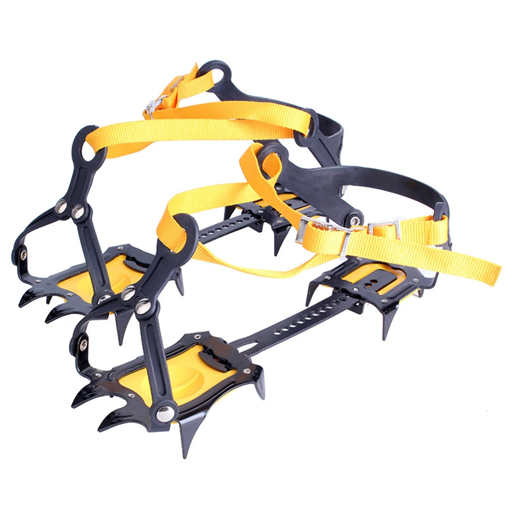 1 Pair Ice Crampons Stainless Steel 10 Teeth Snow Grips Crampons