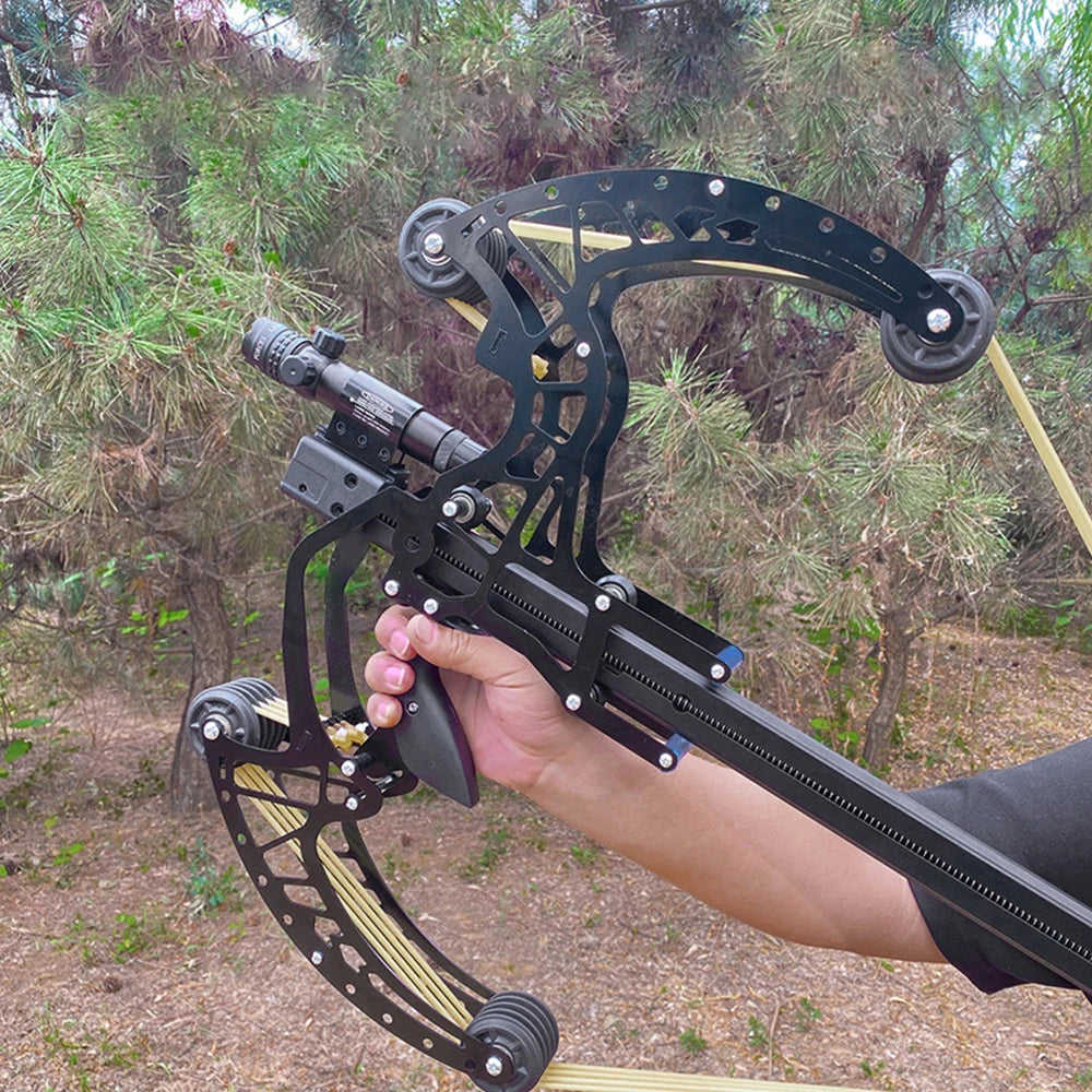 all-metal 50-round compound bow and arrow