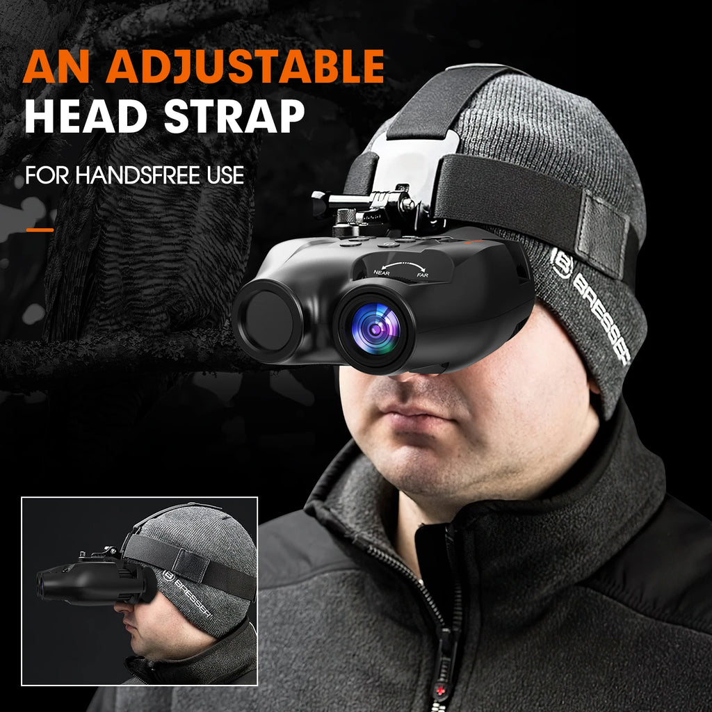 Night Vision Binoculars Featuring Adjustable Brightness 5x Zoom And 1080p