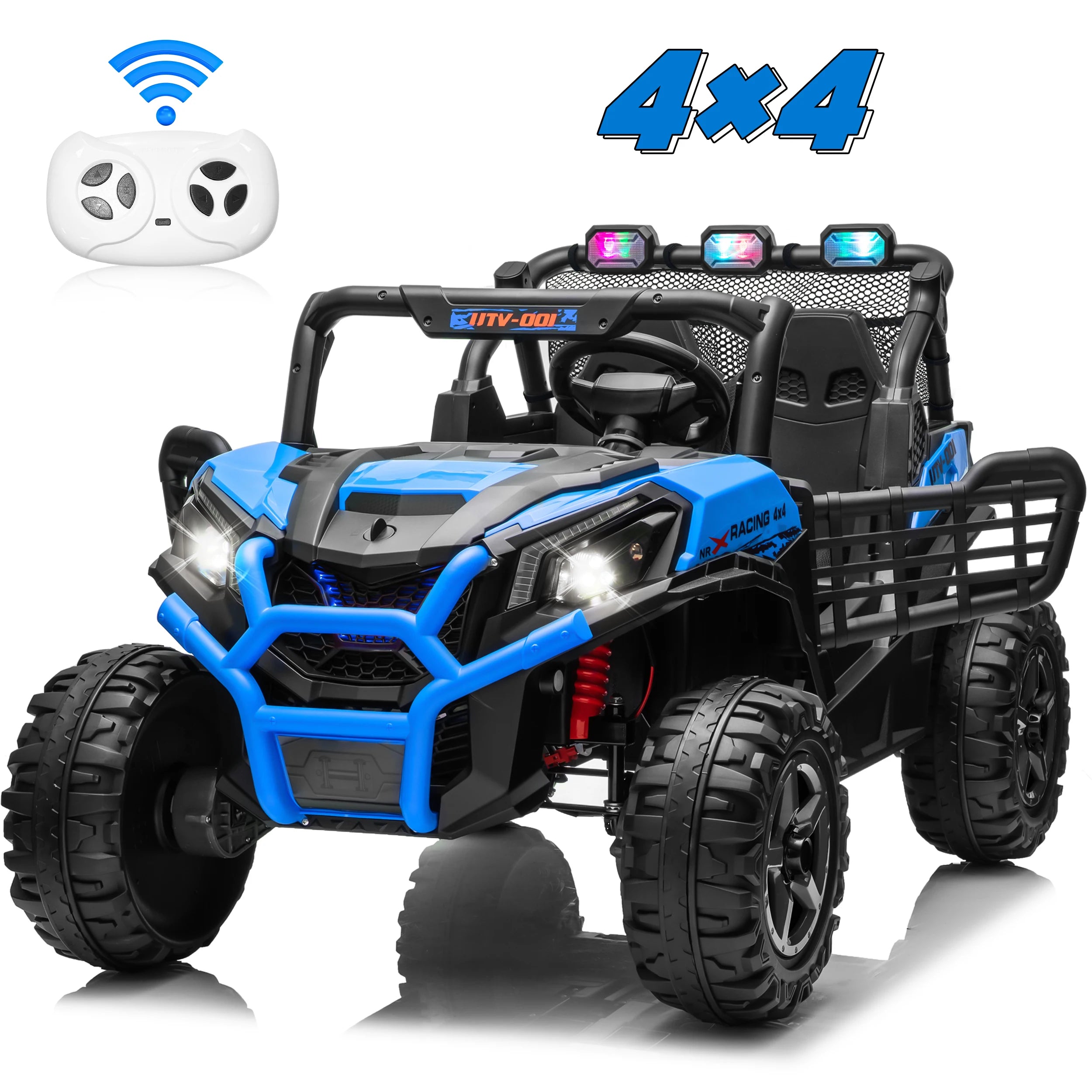 24V XL 2 Seater Ride on Toys Car, 2WD/4WD Switchable Off-Road  Battery Power, 3-Speed Remote Control