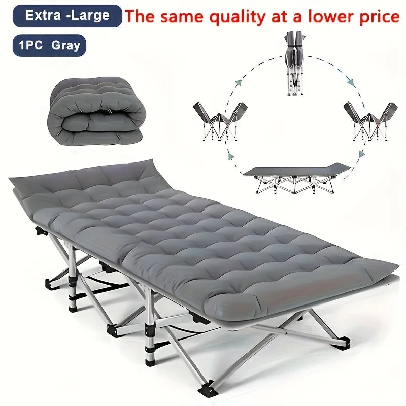 8ft/10ft /600 lbs Heavy Duty Folding Bed, Camping Bed