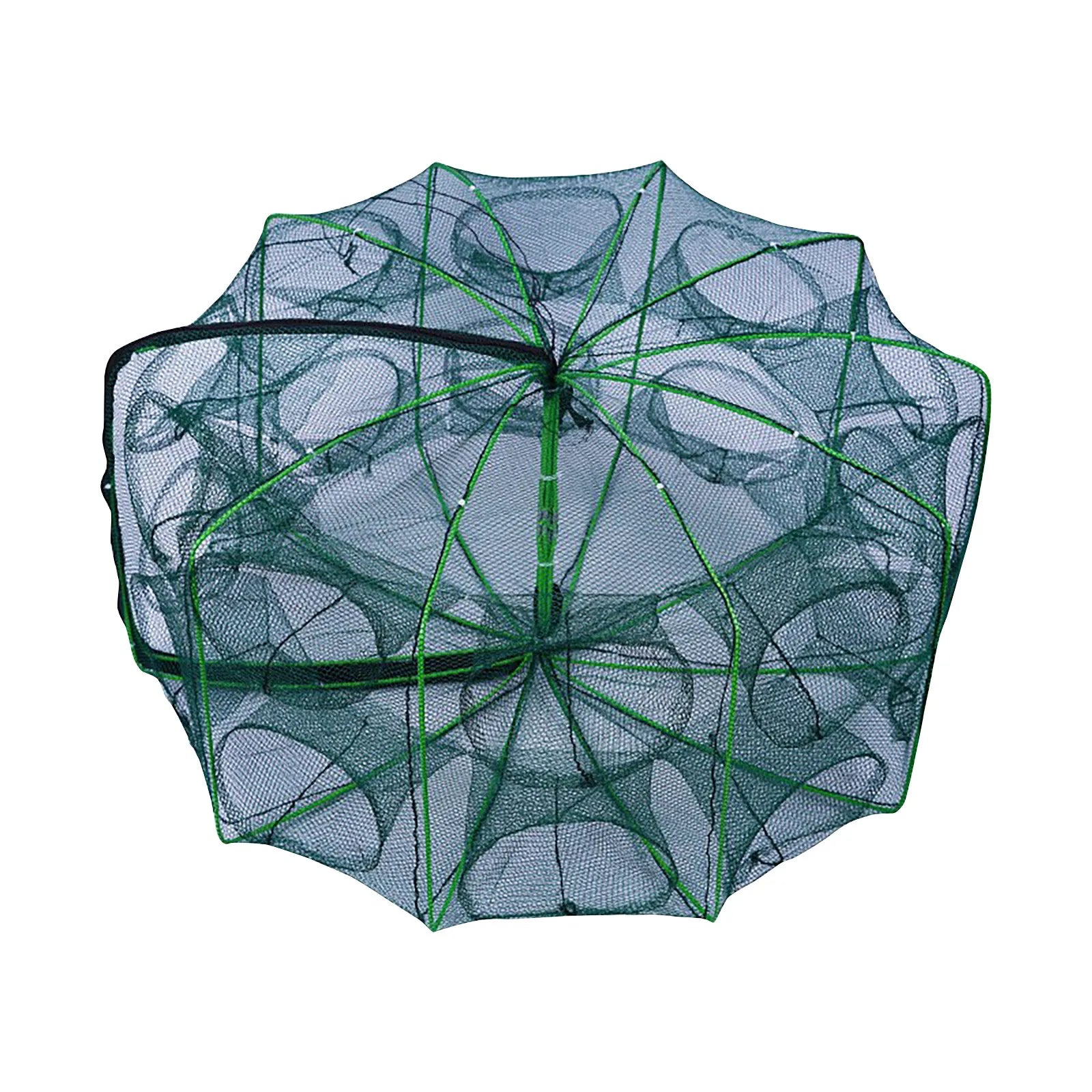 Folding fish cage trap fishing tool kit fish shrimp crayfish crab fishing net nylon material