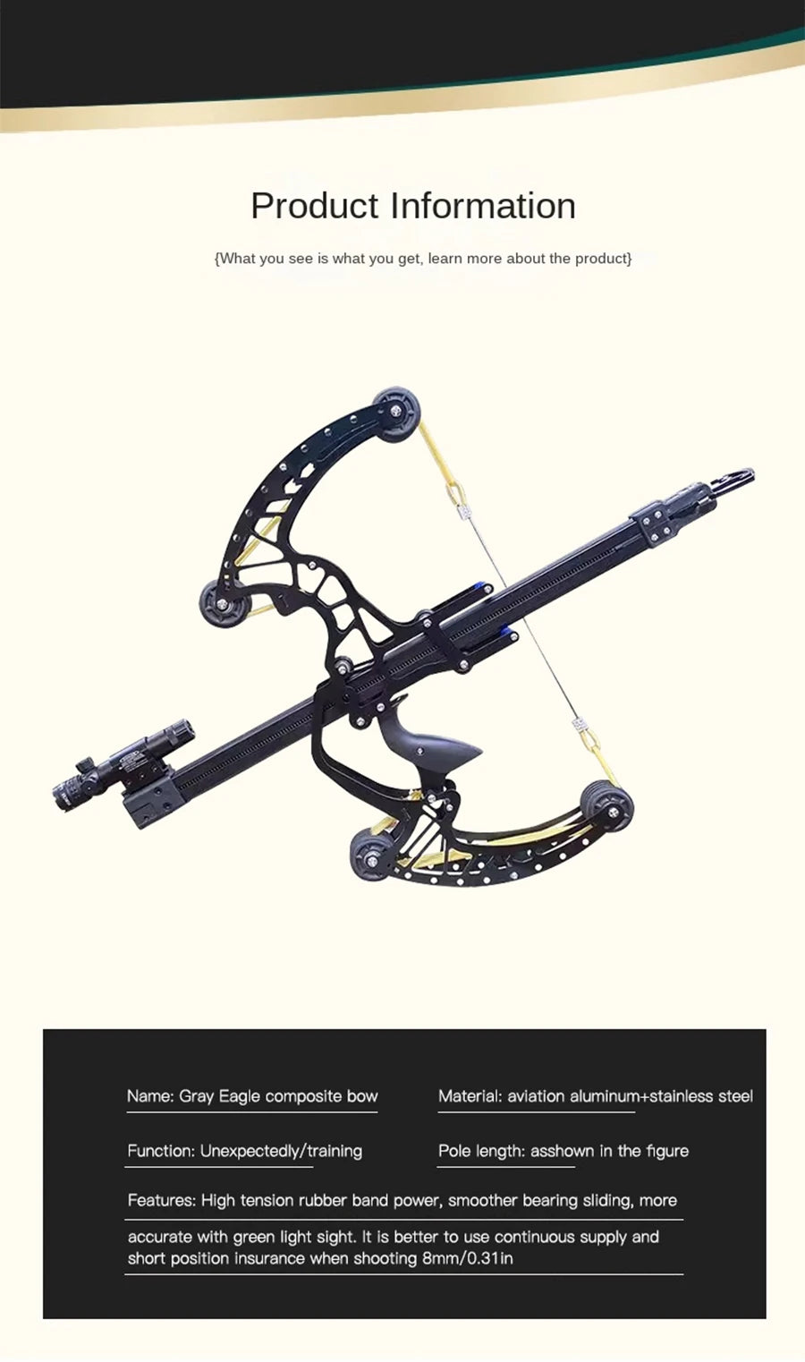 all-metal 50-round compound bow and arrow