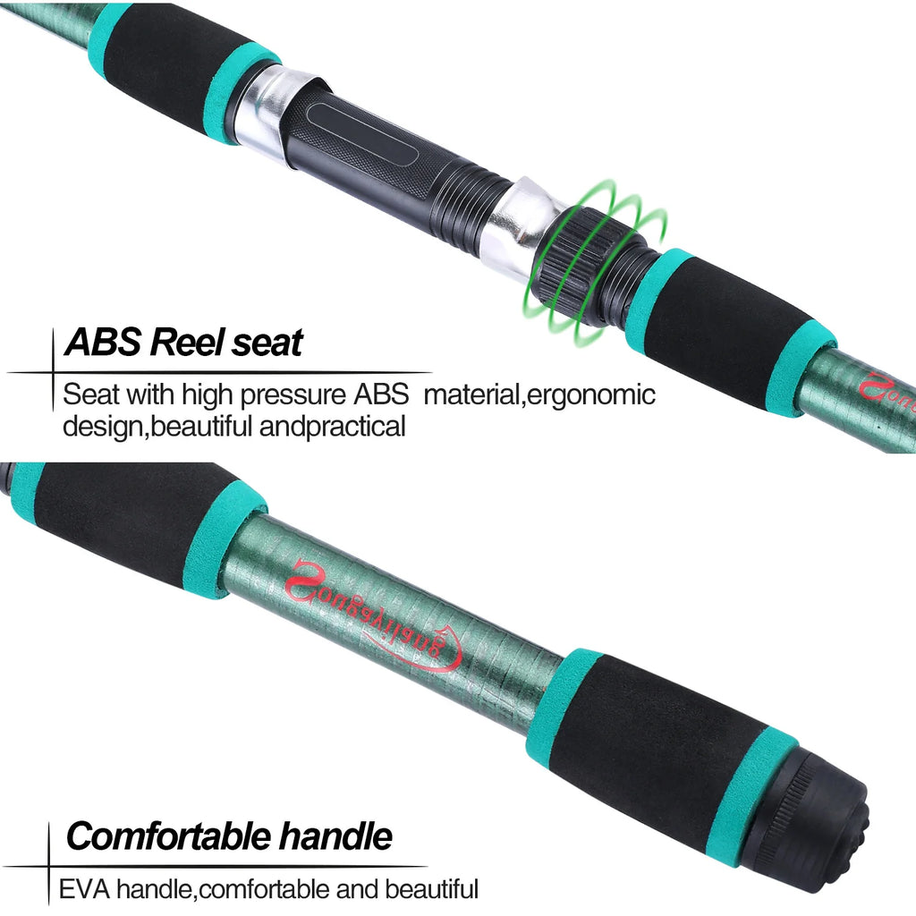 Spinning Fishing Rod and Reel Combo1.8M Telescopic Rod