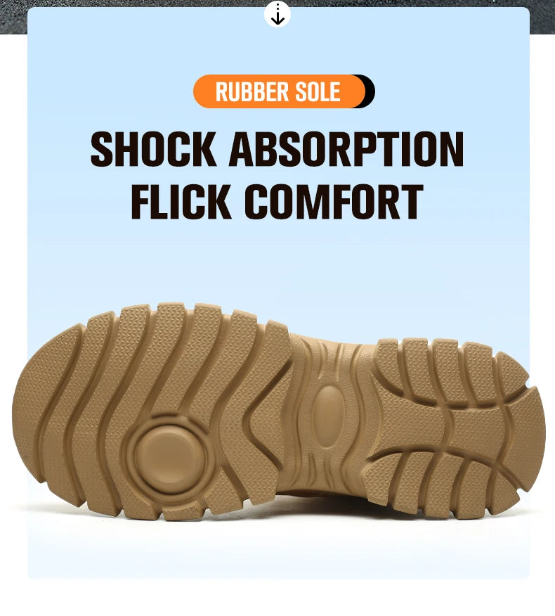 High-top PU anti-smash anti-puncture breathable safety boots