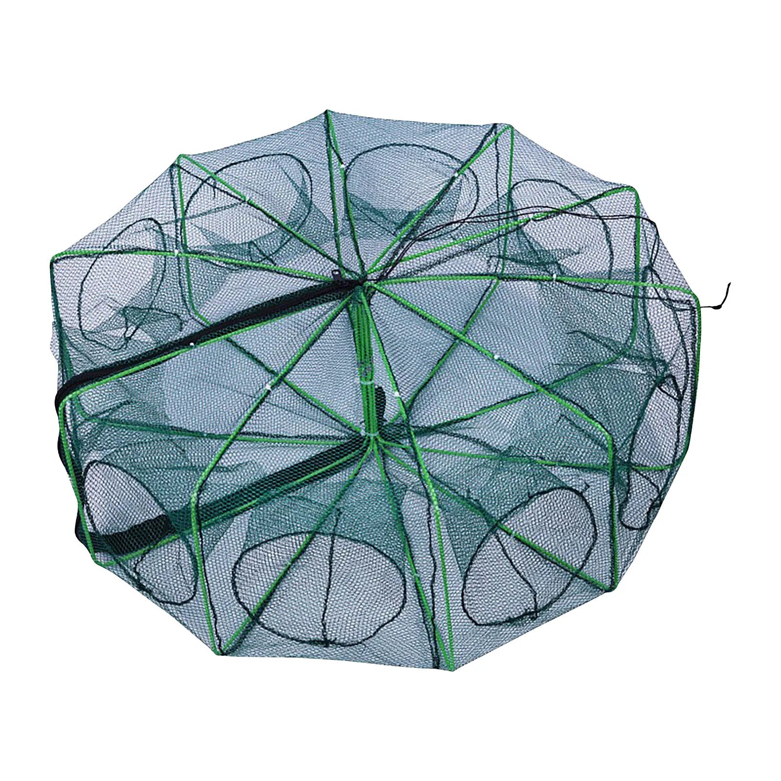 Folding fish cage trap fishing tool kit fish shrimp crayfish crab fishing net nylon material