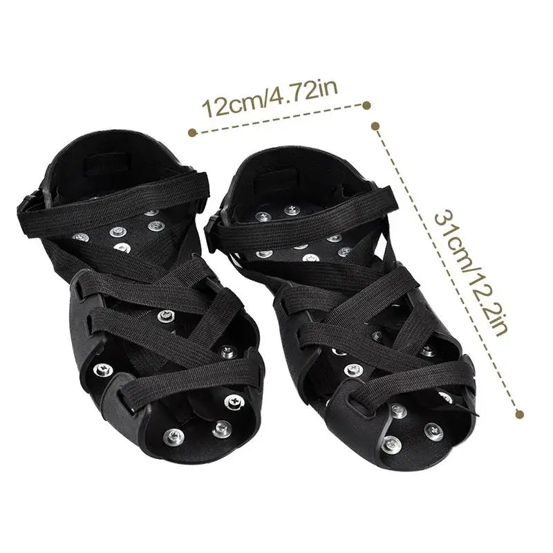 Crampons For Hiking Boots 32-Spikes Crampons Ice Cleats Traction Snow Grips Winter Ice Snow Grips Traction Cleats For Walking
