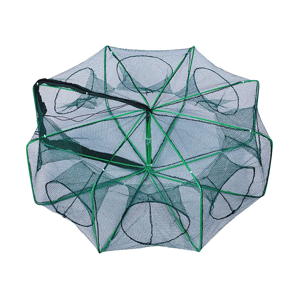 Folding fish cage trap fishing tool kit fish shrimp crayfish crab fishing net nylon material