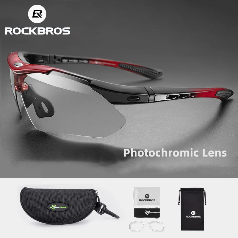 Photochromic Lens Outdoor Eyewear Goggles UV400 Sports Riding Cycling Sunglasses