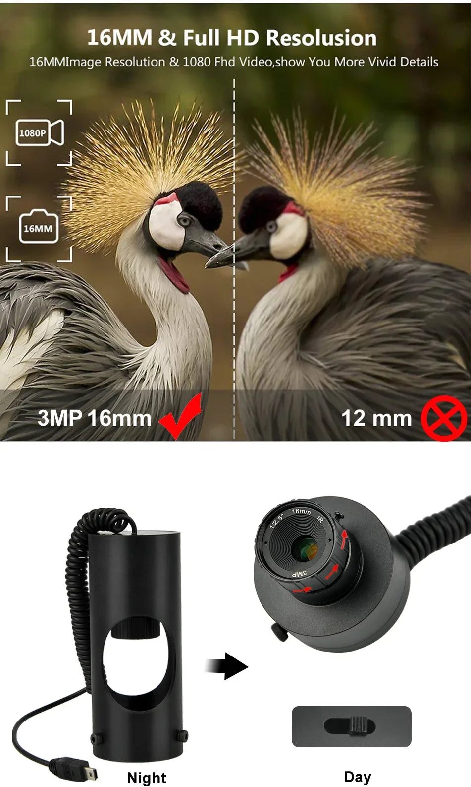 Night Vision Riflescope Hunting Scopes 850nm Infrared LED IR Waterproof Night Vision Hunting Camera