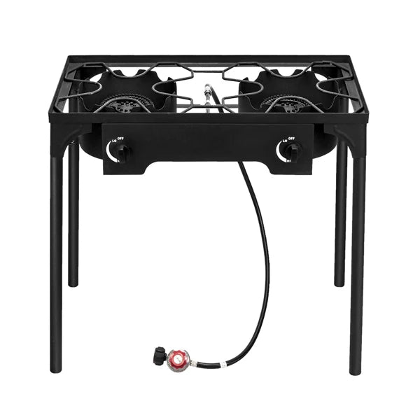 Outdoor Camp Stove High Pressure Propane Gas (Double Burner 150000-BTU)