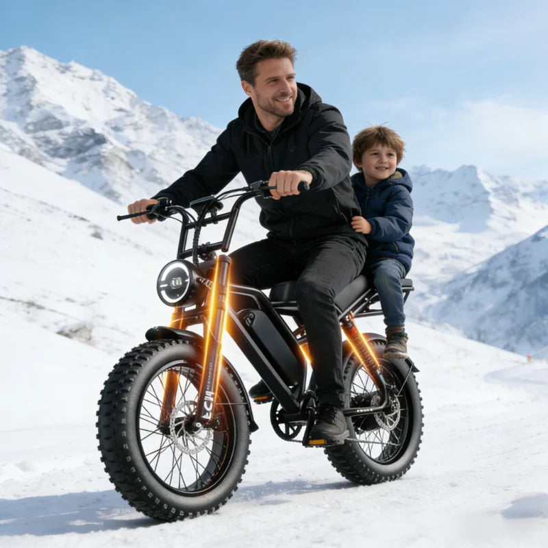 14 20 inch Electric fat bike 1000w 2000w 30-50MPH 30-60Miles Adjustable front brake seat,For Cycling Electric Bicycle