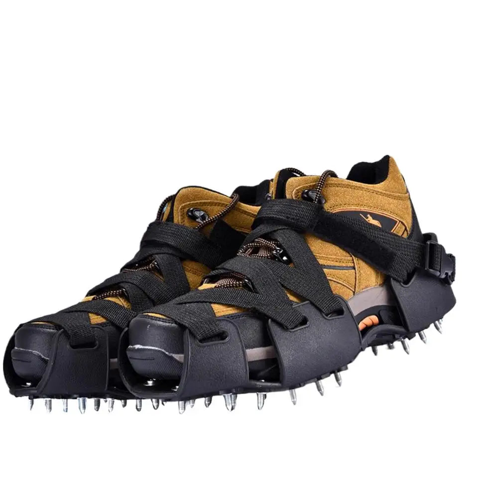 Crampons For Hiking Boots 32-Spikes Crampons Ice Cleats Traction Snow Grips Winter Ice Snow Grips Traction Cleats For Walking