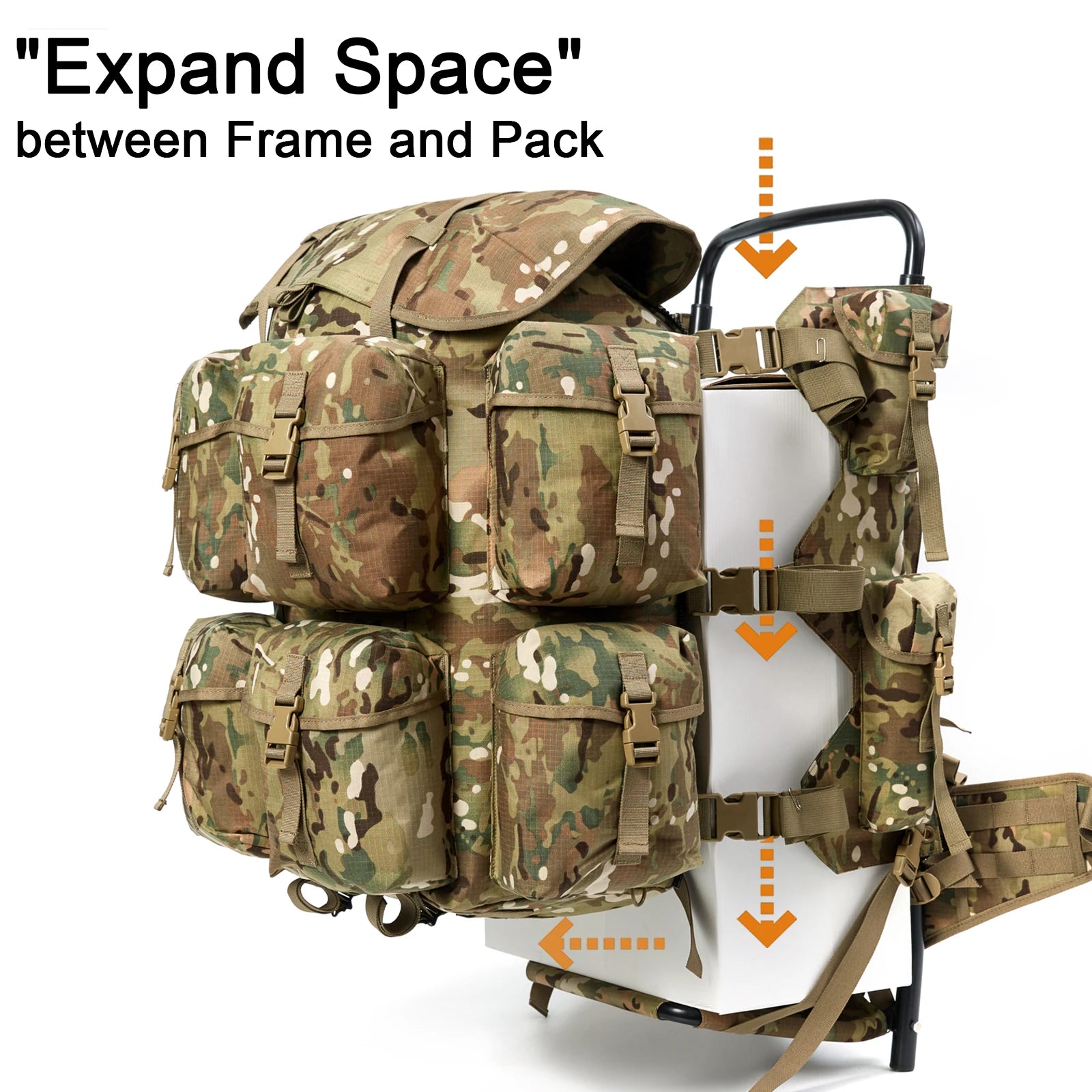 Aluminum External Frame System Large Rucksack Army Tactical Backpack frame