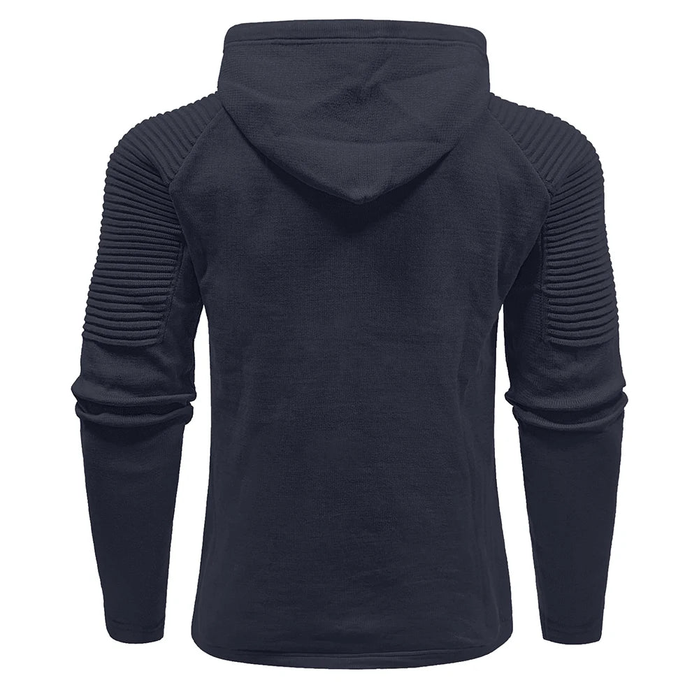 Men's Sweatshirt Spring Casual Knit Pullover Sweater Hoodies Drawstring Hooded
