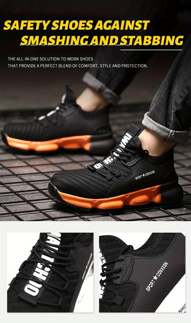 Anti-smash, anti-puncture, breathable, comfortable safety shoes