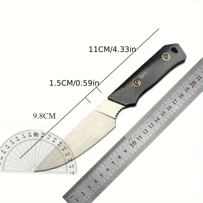 Orange Fixed Blade Knife D2  Blade S