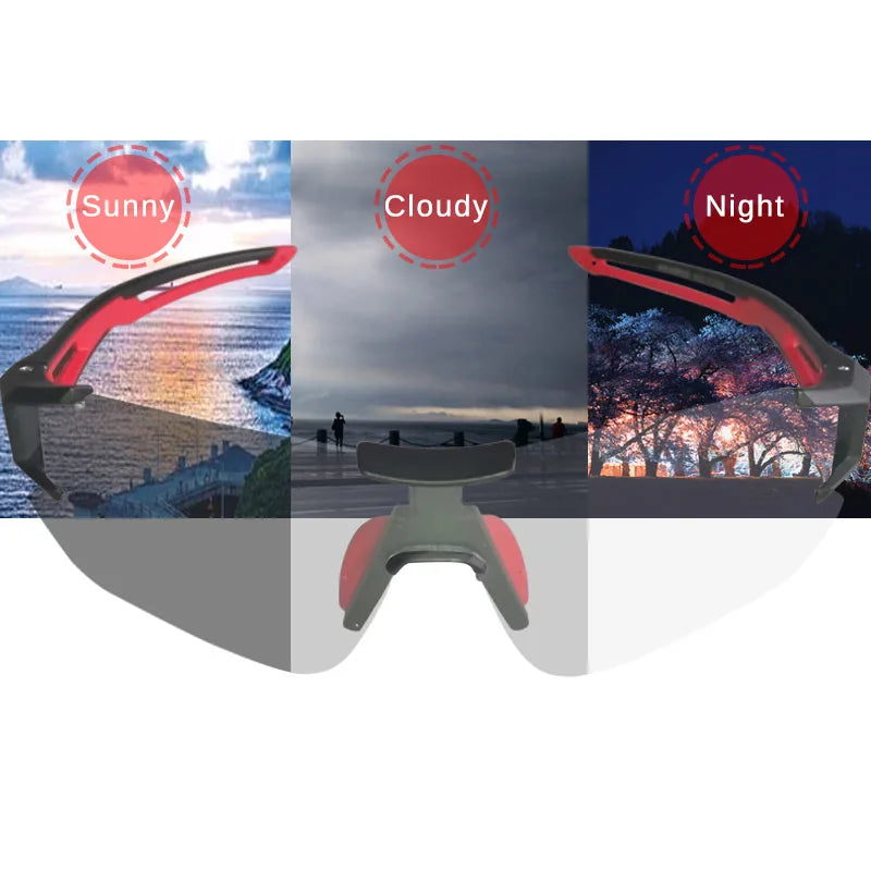 Photochromic Lens Outdoor Eyewear Goggles UV400 Sports Riding Cycling Sunglasses