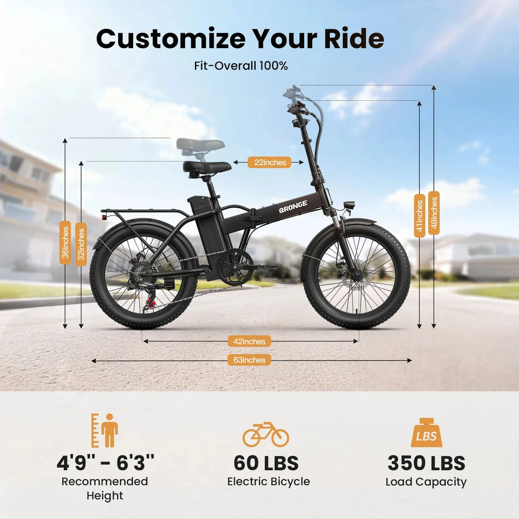 Folding Electric Bike 1000W Peak 48V  E-Bike