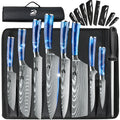 8PCS Utility Boning Knife Cleaver Meat Fruit Bread Knife with Cover