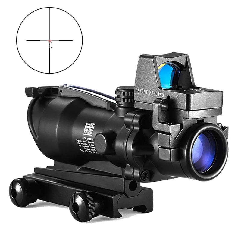 Adjustable 4x32 Red Dot 1x  4x Scope  Red Dot Tactical Scope 20mm Rail