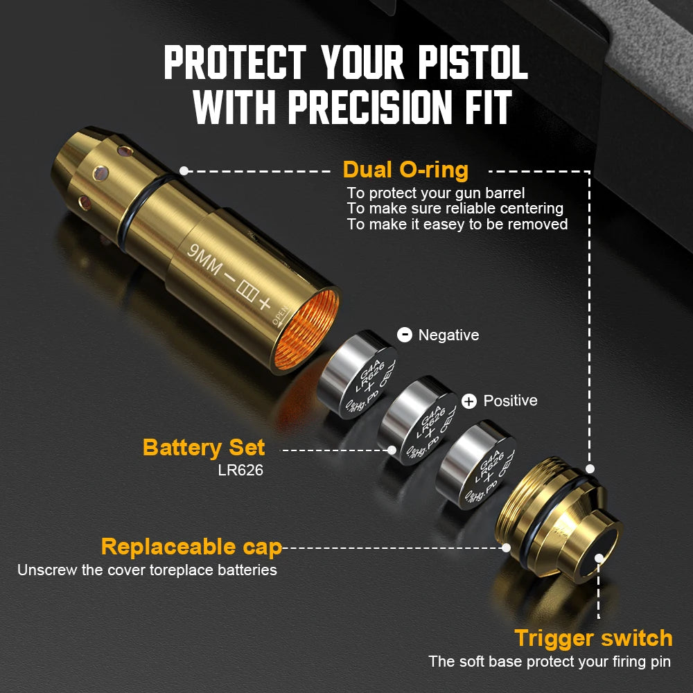 9mm Red Dot Laser Training Cartridge