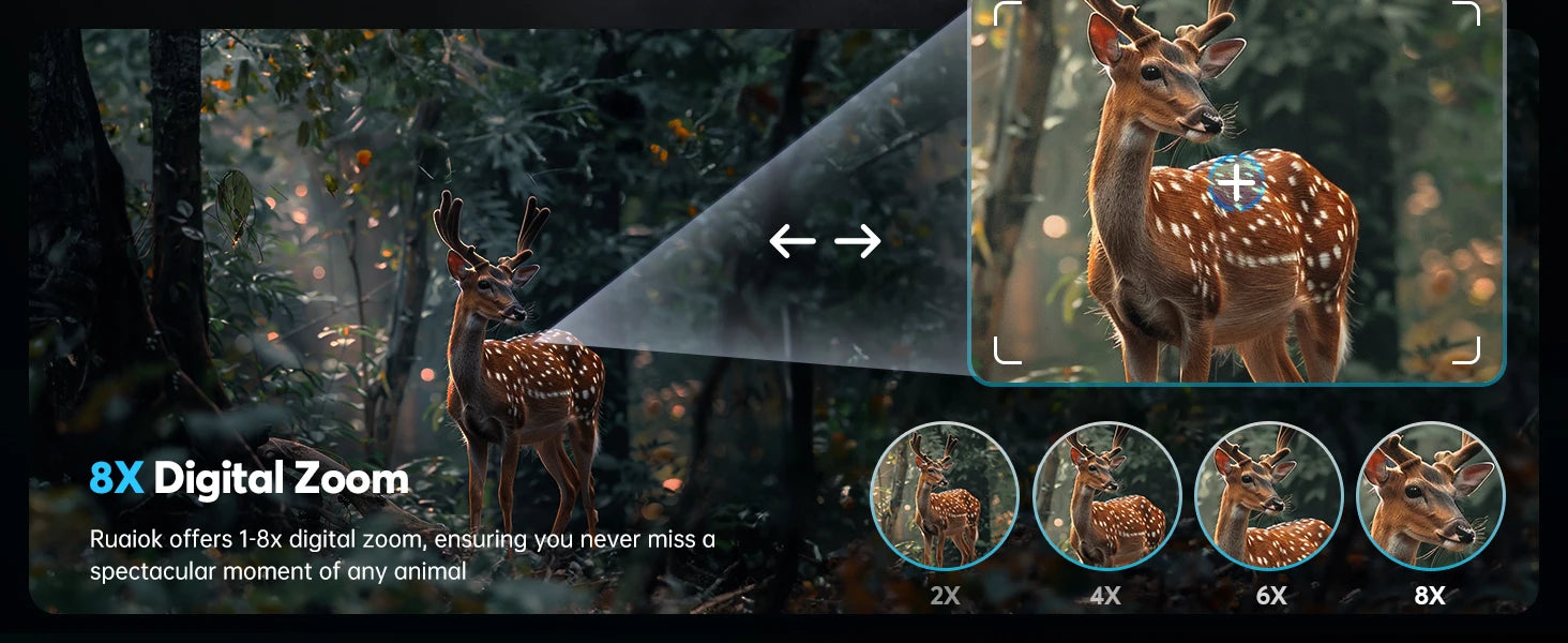 4K Night Vision Binoculars 32GB Infrared Night Vision Goggles 3” Large Screen 8X Digital Zoom Tactical Light for Camping Hunting