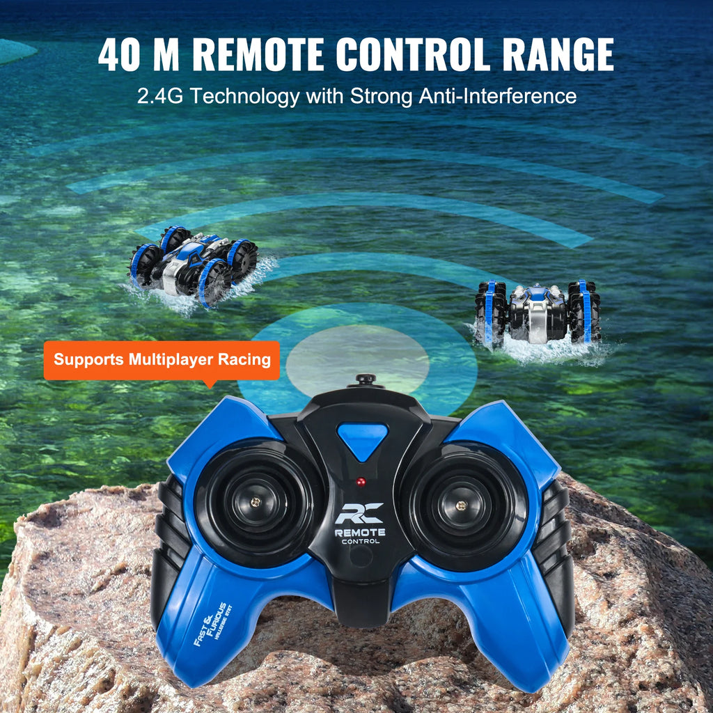 Amphibious RC Car Boat 2.4GHz 12 km/h Electric Remote Control 360°