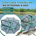 Folding fish cage trap fishing tool kit fish shrimp crayfish crab fishing net nylon material