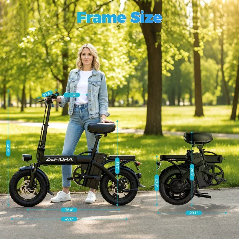 14 20 inch Electric fat bike 1000w 2000w 30-50MPH 30-60Miles Adjustable front brake seat,For Cycling Electric Bicycle