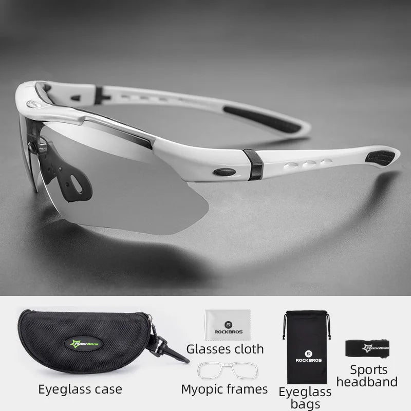 Photochromic Lens Outdoor Eyewear Goggles UV400 Sports Riding Cycling Sunglasses