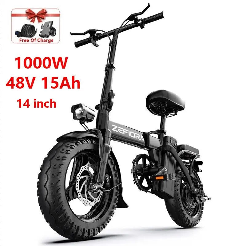 14 20 inch Electric fat bike 1000w 2000w 30-50MPH 30-60Miles Adjustable front brake seat,For Cycling Electric Bicycle