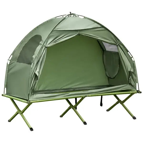 Camping Tent Cot, Single Person Folding Cot Combo, Off-Ground Tent