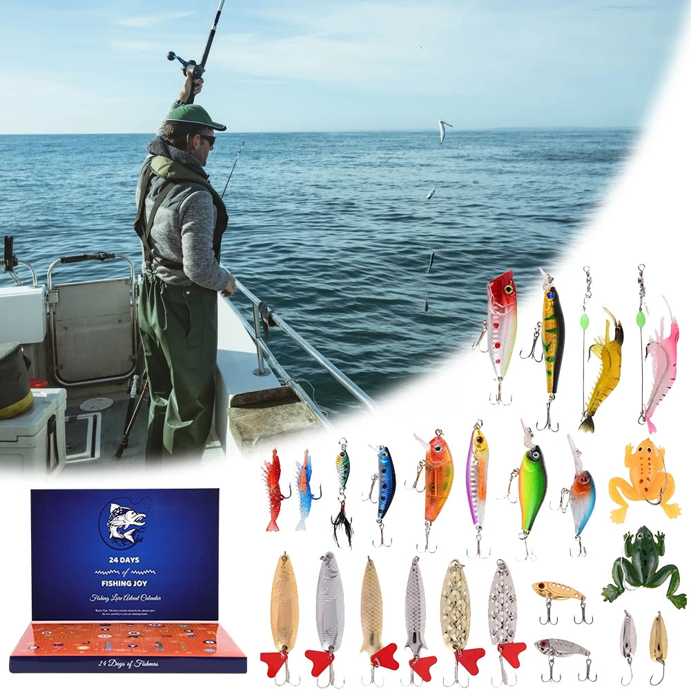 Christmas Fishing Lures Advent Calendar Creative Fishing Lures Set