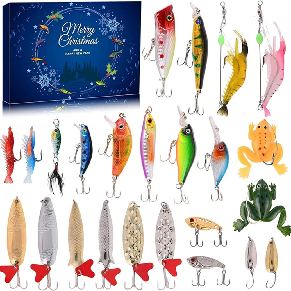 Christmas Fishing Lures Advent Calendar Creative Fishing Lures Set
