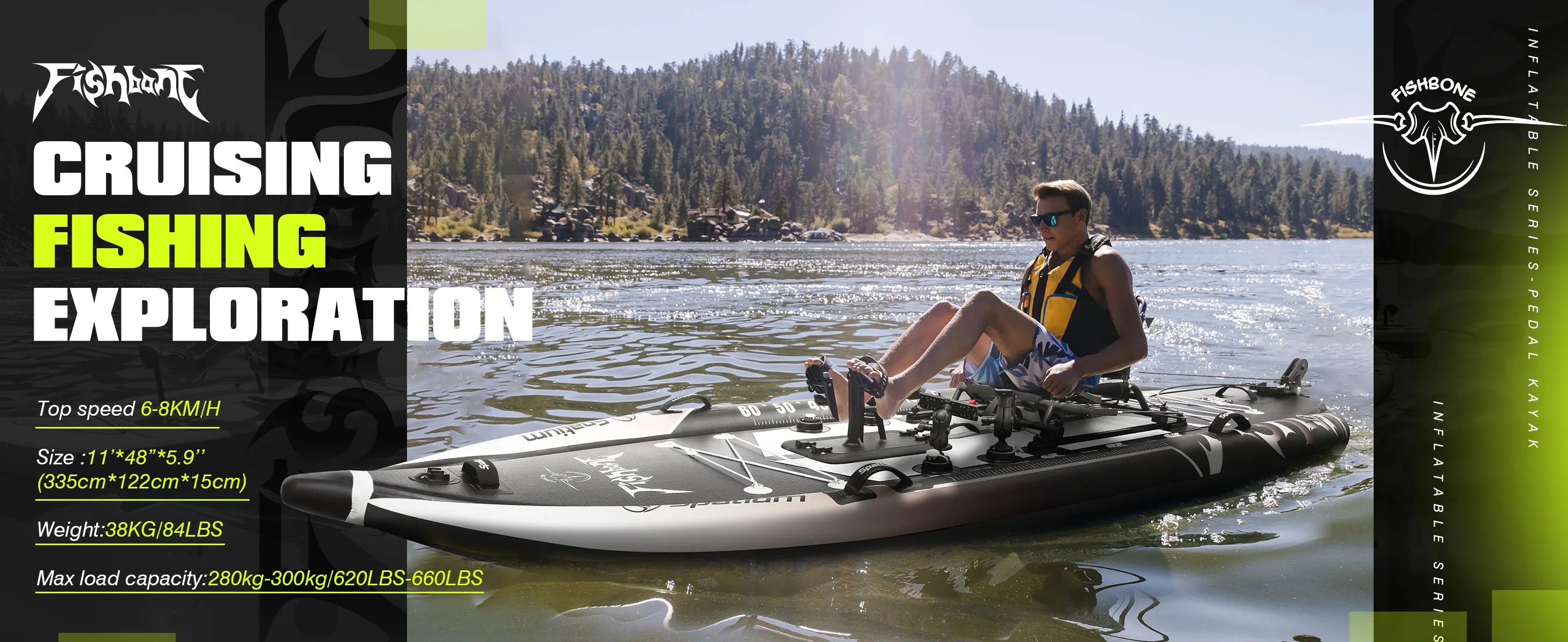 Pedal Drive Kayak Capacity 660LBS