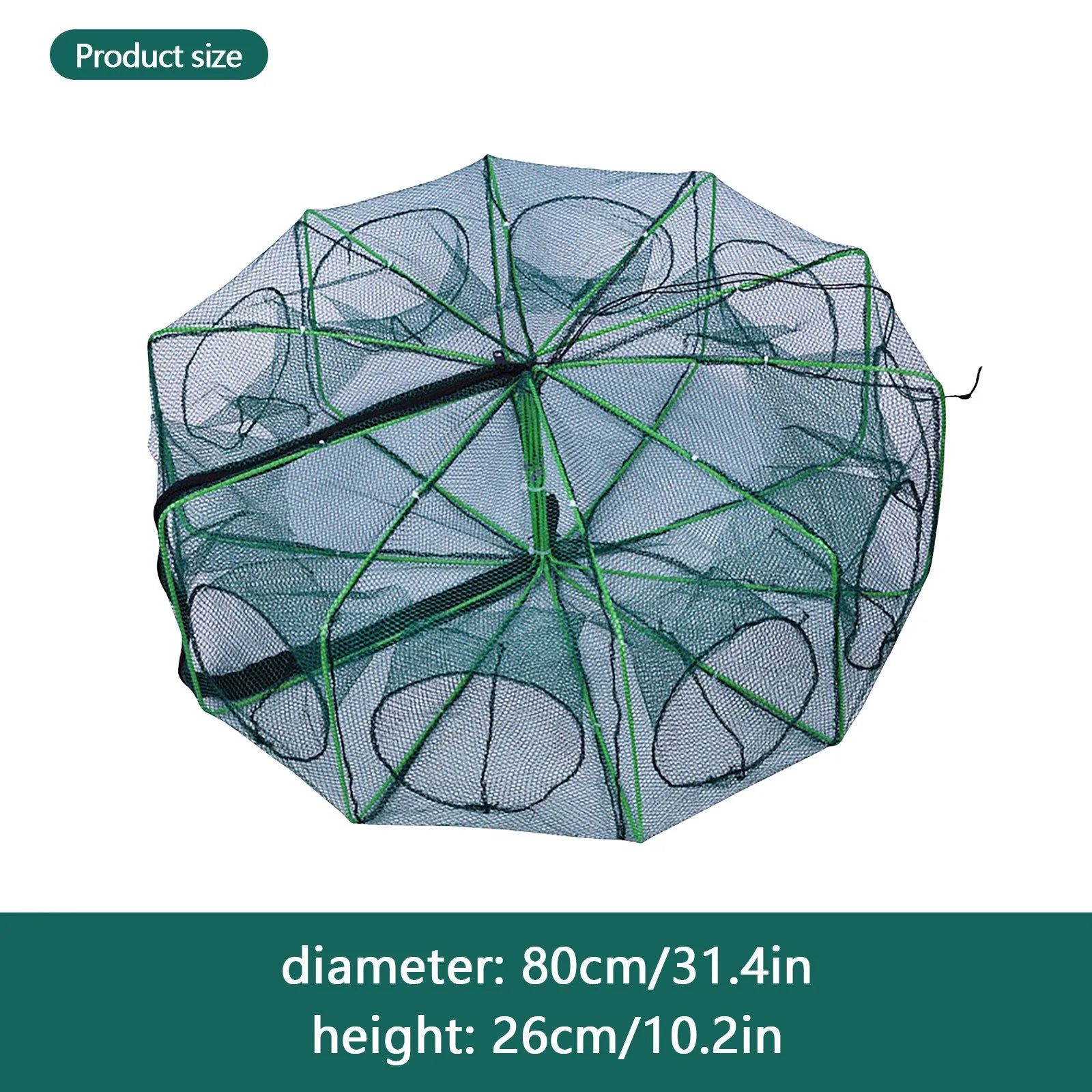 Folding fish cage trap fishing tool kit fish shrimp crayfish crab fishing net nylon material