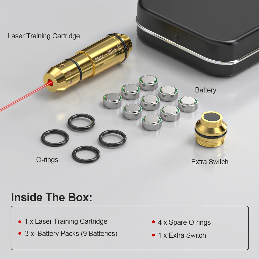 9mm Red Dot Laser Training Cartridge