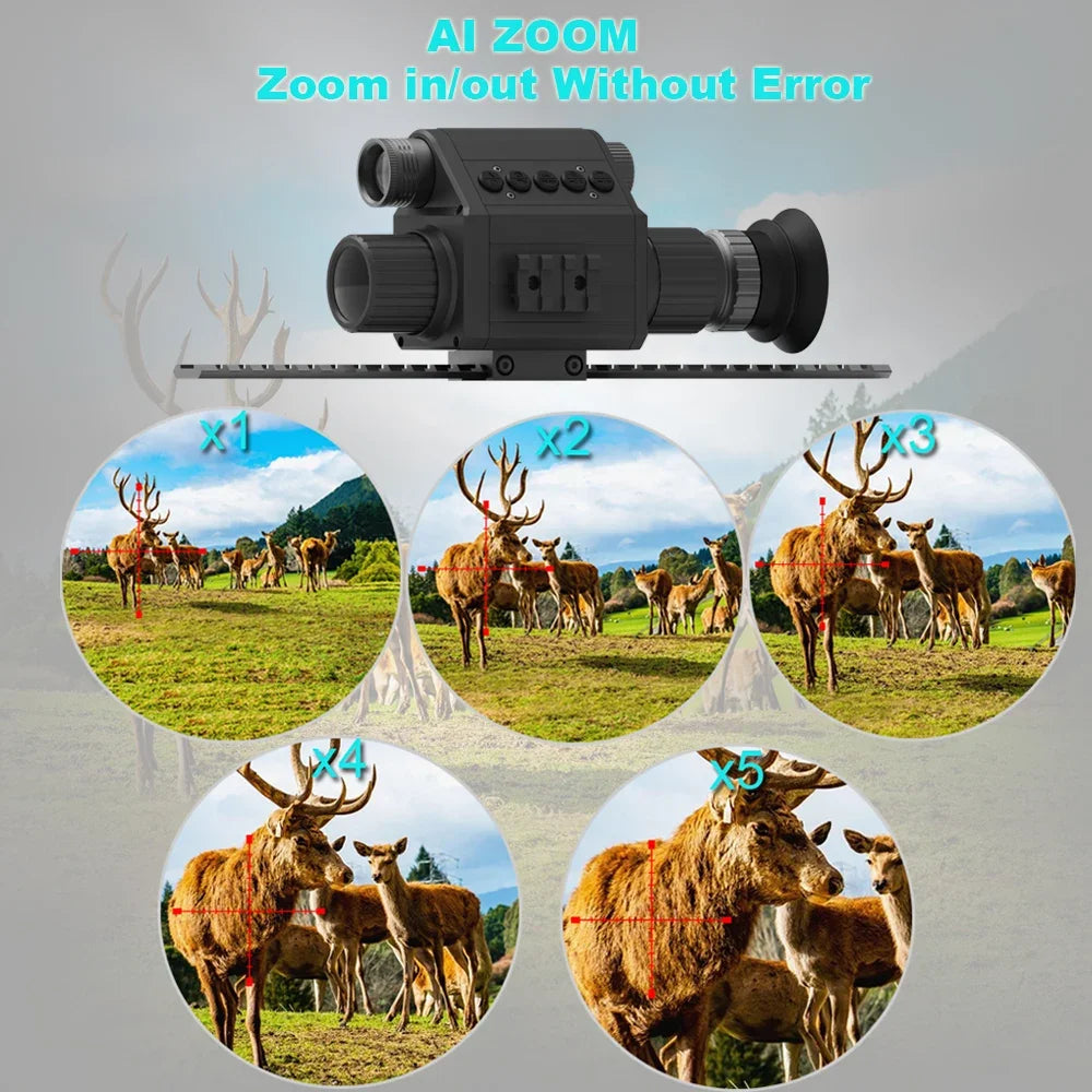 Digital Night Vision Riflescope 940nm IR Scope Sight Monocular 5X Zoom