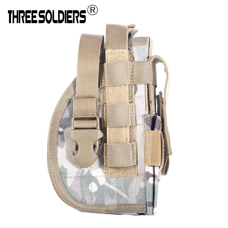 Tactical Pistol Holster Adjustable Right Hand Pistol Holster with Magazine Pouch