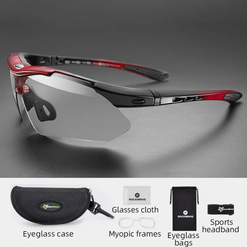 Photochromic Lens Outdoor Eyewear Goggles UV400 Sports Riding Cycling Sunglasses