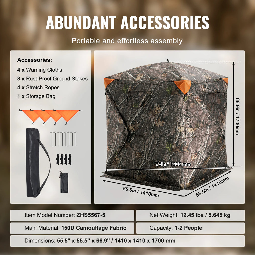 Hunting Blind with 270° See Through Mesh