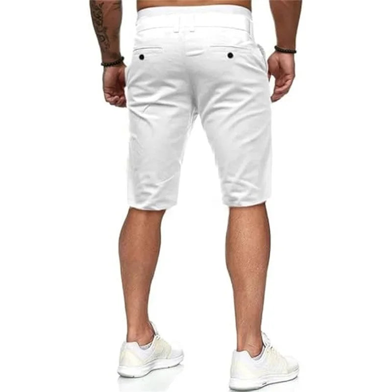 Men s  Fit Cargo Shorts with Pockets Knee Length Casual Solid Color