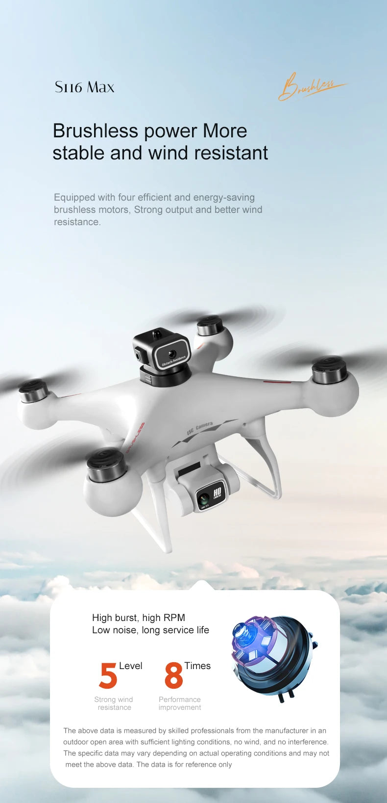 Drone  with 3 Batteries 8K Dual Camera Optical Flow Brushless 360°
