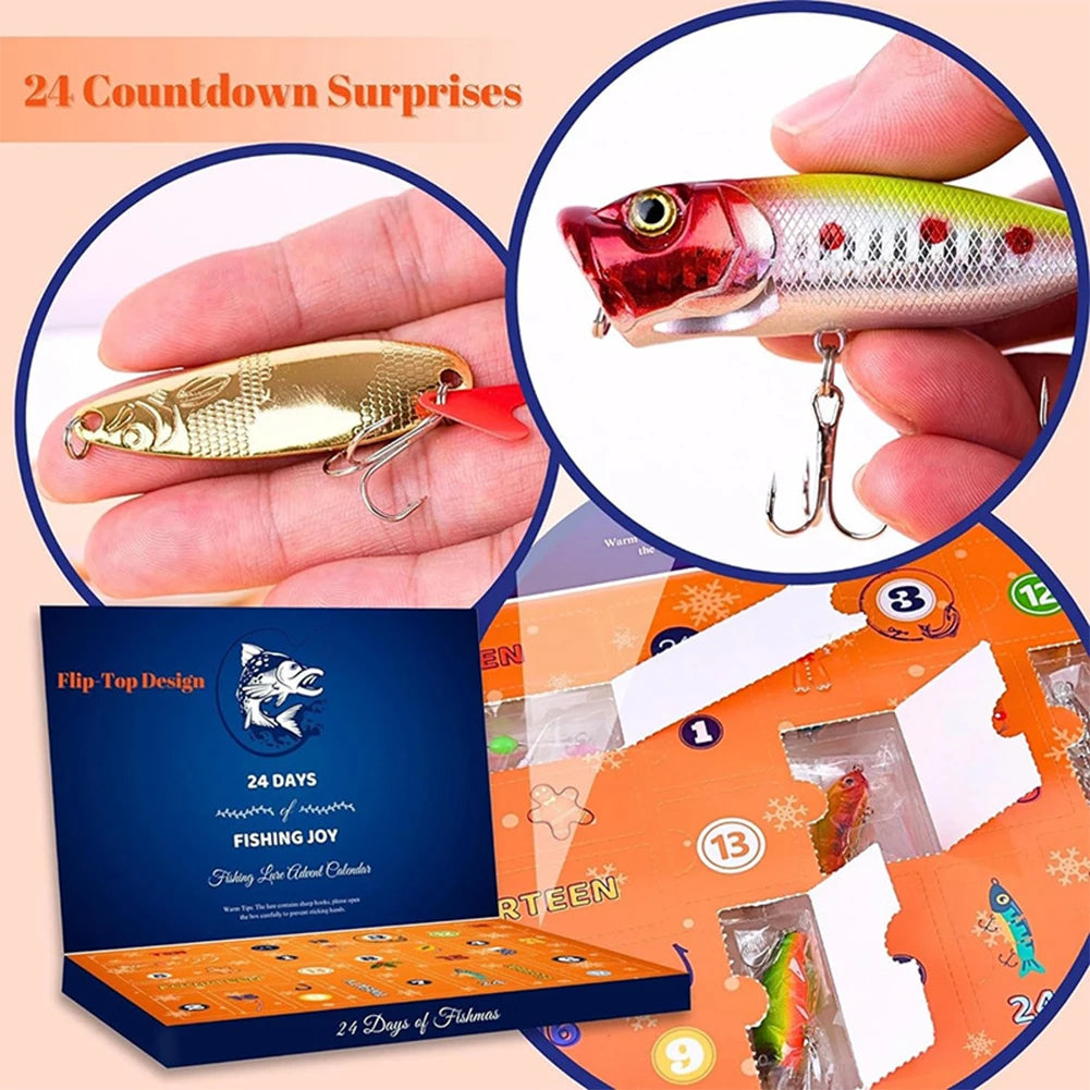 Christmas Fishing Lures Advent Calendar Creative Fishing Lures Set