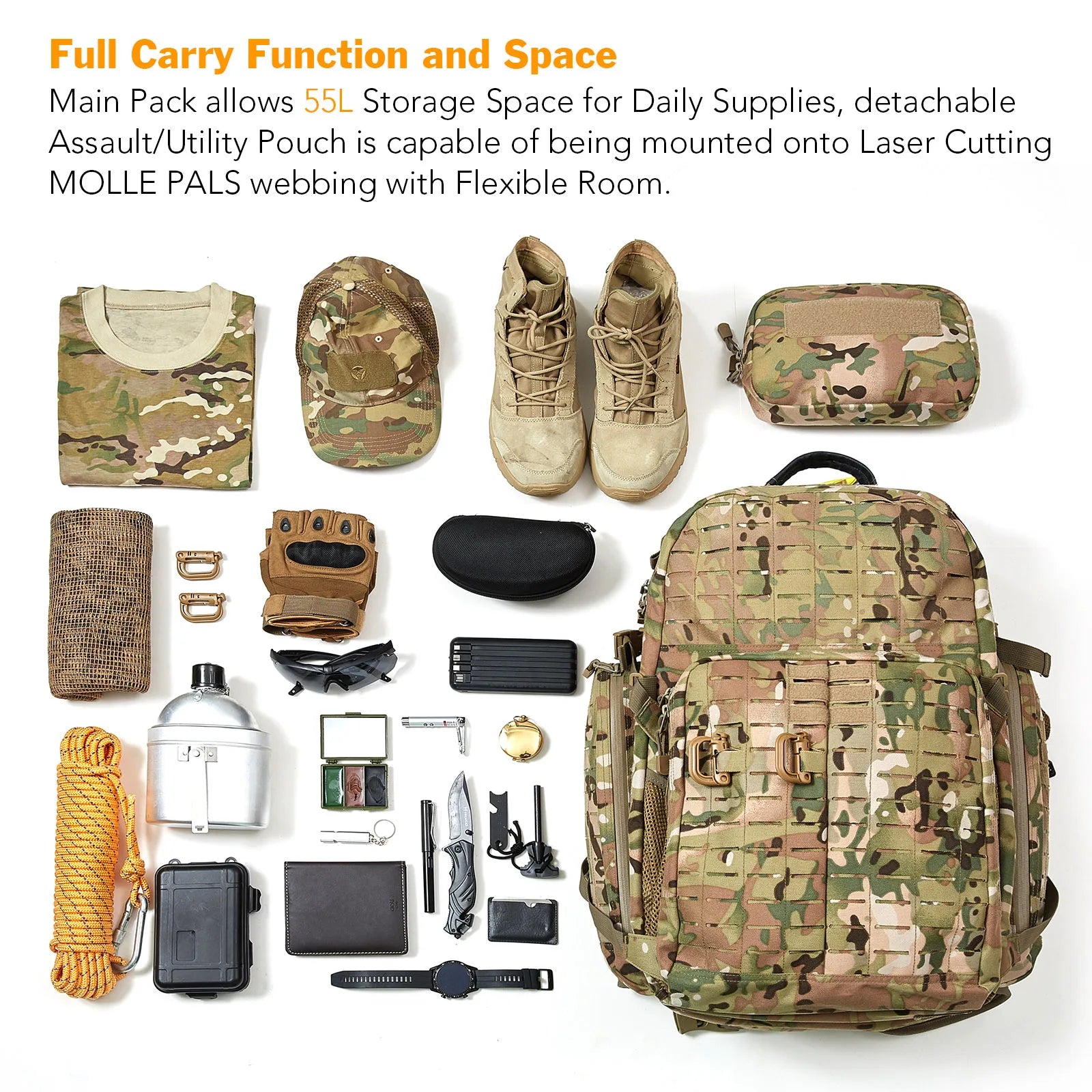 Medium Tactical  Rucksack With Hydration bag
