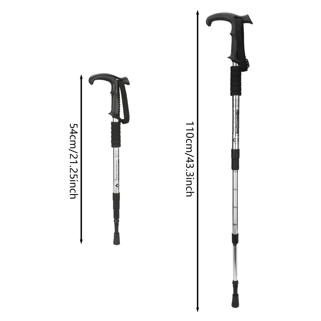 54-110cm Hiking Sticks Trekking Poles Mountaineering Telescopic Walking Stick
