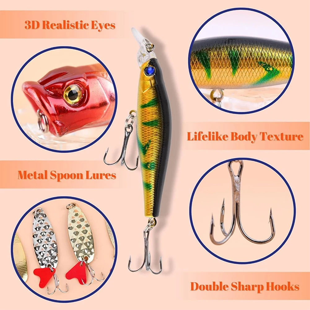 Christmas Fishing Lures Advent Calendar Creative Fishing Lures Set