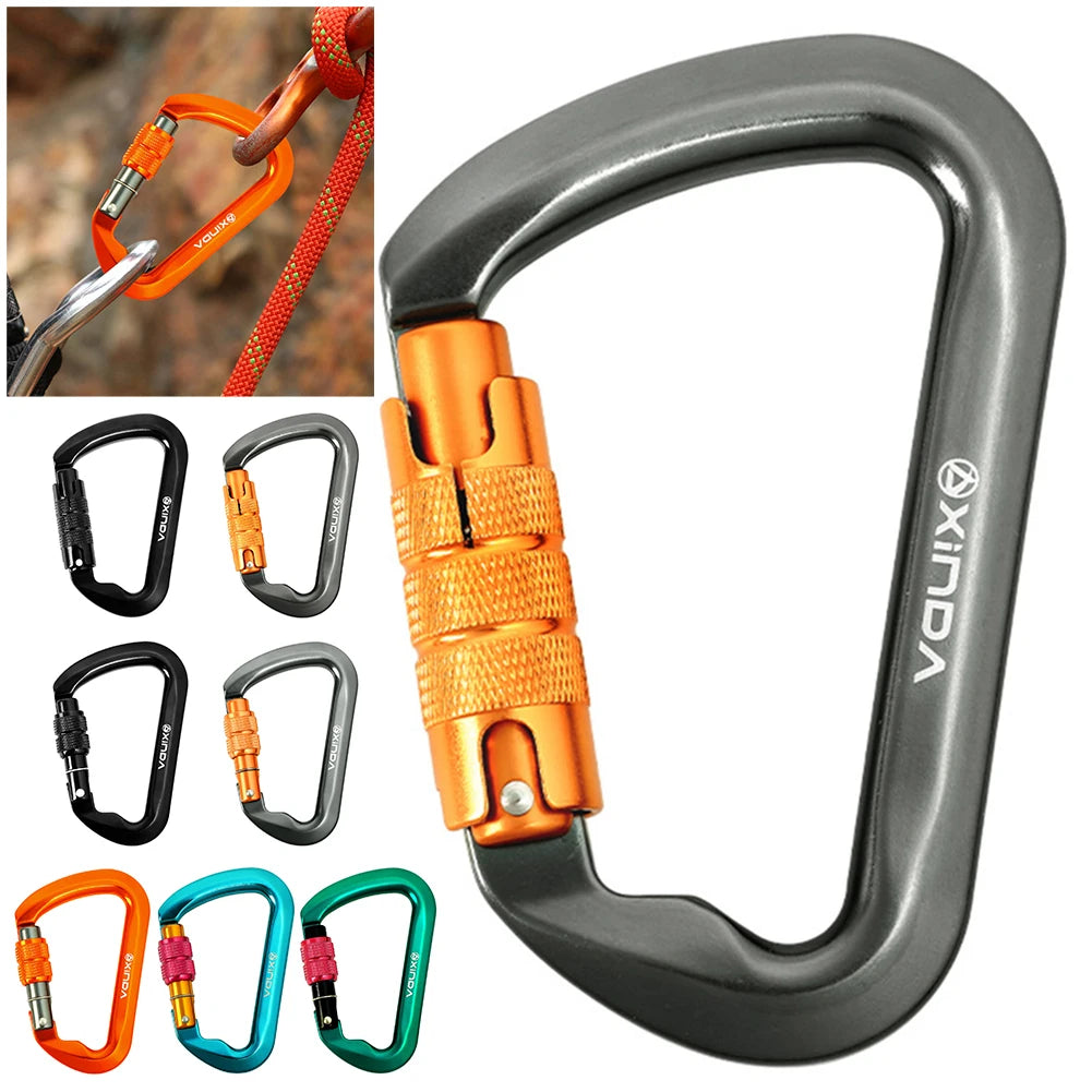 Rock Climbing Carabiner Heavy Duty Caribeaner Rappelling and Mountaineering