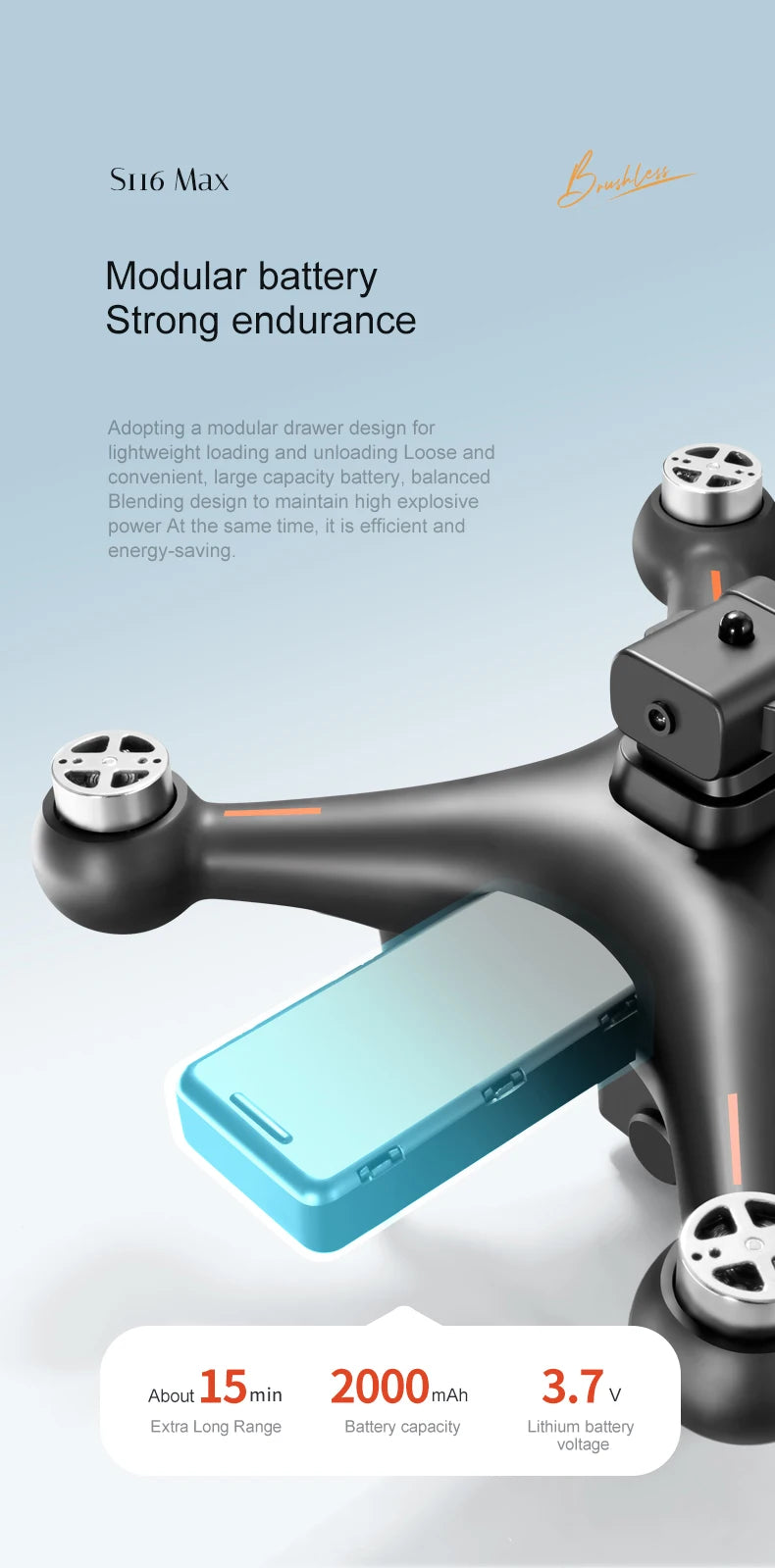 Drone  with 3 Batteries 8K Dual Camera Optical Flow Brushless 360°